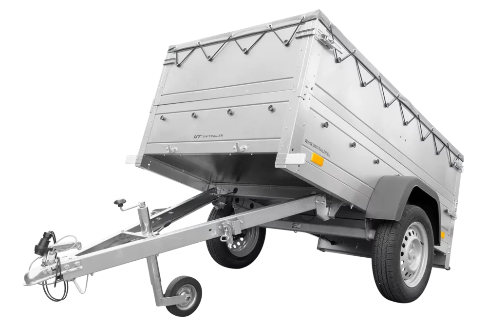 Kippbarer Pkw Anhänger Garden Trailer 200 KIPP mit zusätzlichen Bordwänden, Stützrad und Flachplane-Neu