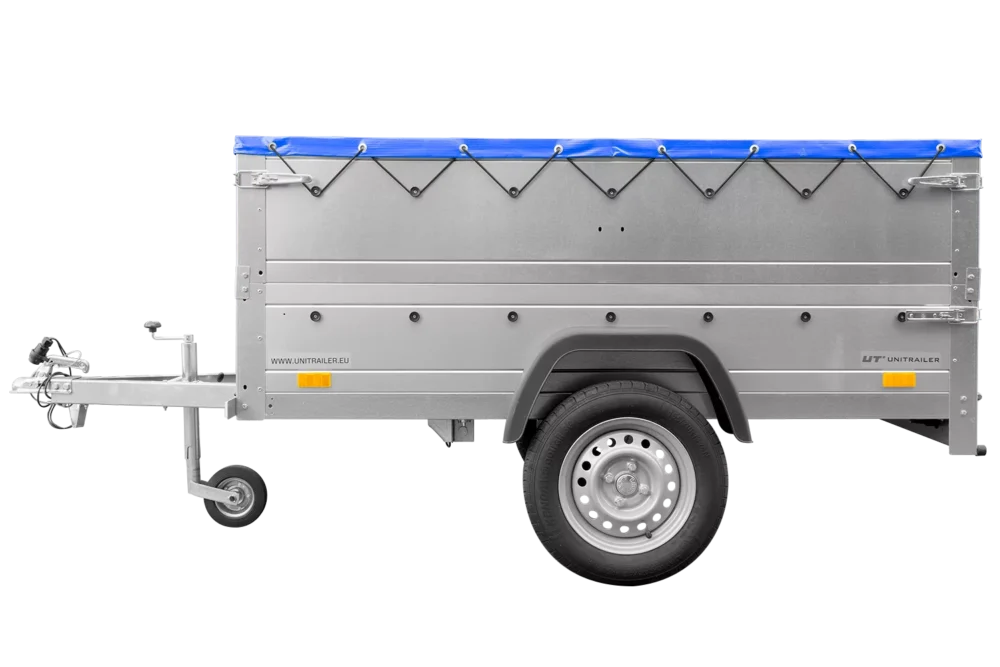 Kippbarer Pkw Anhänger Garden Trailer 200 KIPP mit zusätzlichen Bordwänden, Stützrad und Flachplane-Neu