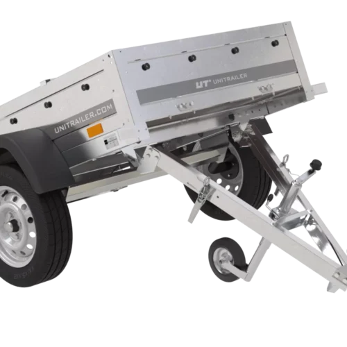 Kleinanhänger für Pkw Garden Trailer 150 KIPP 150×106 cm 750 kg [mit Flachplane, Planenträgern, Stützrad]-Neu