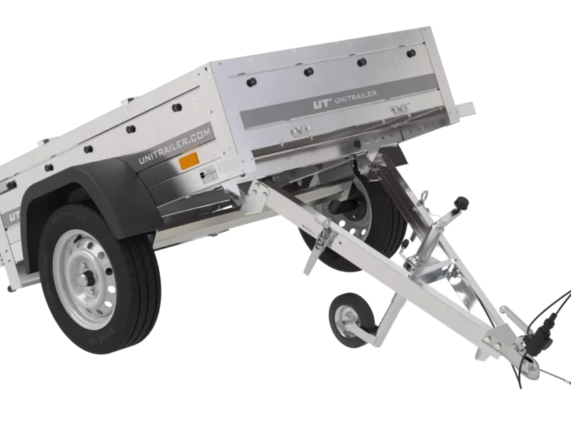 Kleinanhänger für Pkw Garden Trailer 150 KIPP 150×106 cm 750 kg [mit Flachplane, Planenträgern, Stützrad]-Neu