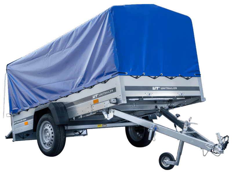 Langer PKW-Anhänger Garden Trailer 264 KIPP mit Hochplane, Spriegel und Stützrad-Neu