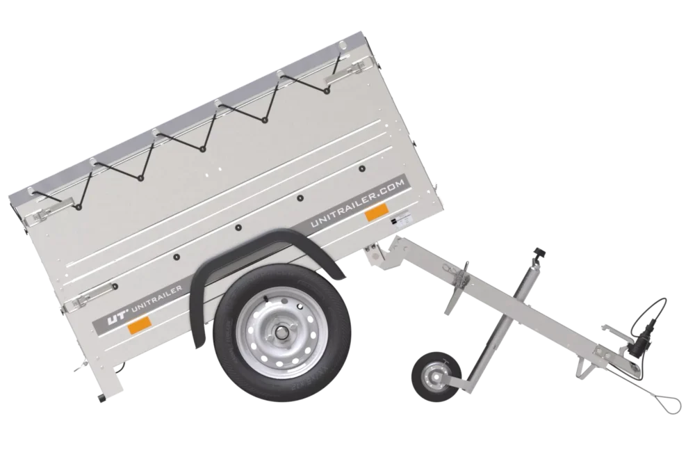 Neu Anhänger Garden Trailer 150 KIPP mit zusätzlichen Bordwänden, Stützrad und Flachplane-Neu