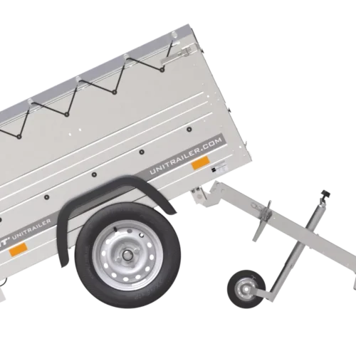 Neu Anhänger Garden Trailer 150 KIPP mit zusätzlichen Bordwänden, Stützrad und Flachplane-Neu