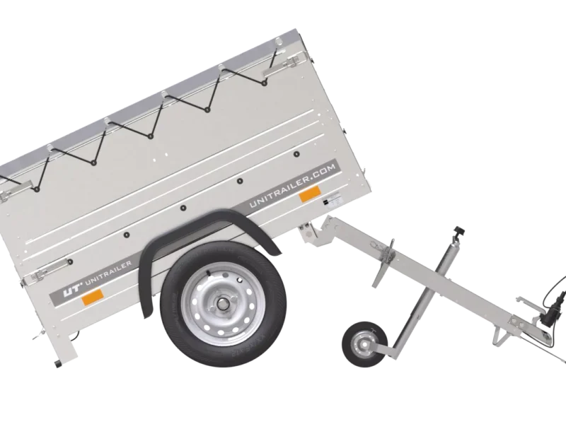 Neu Anhänger Garden Trailer 150 KIPP mit zusätzlichen Bordwänden, Stützrad und Flachplane-Neu