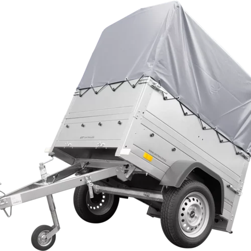 Neuanhänger Kipper ungebremst Garden Trailer 150 KIPP mit zusätzlichen Bordwänden, Stützrad, Hochplane und Hochspriegel-Neu