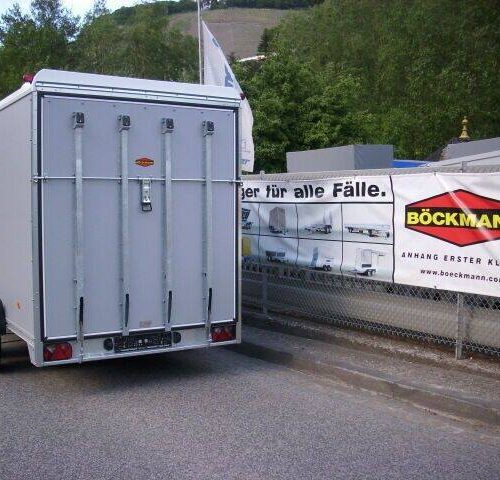 Kofferanhänger Böckmann KT 4018/27 M mit Heckrampe 4,00 x 1,85 x 1,82 m