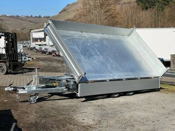 Dreiseitenkipper Humbaur HTK 3500.31 - 3.500kg elektrisch kippbar mit Nothandpumpe