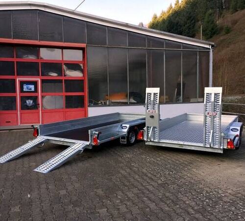 Tieflader Saris Magnum Explorer 3500 - Bagger und Baumaschinenanhänger