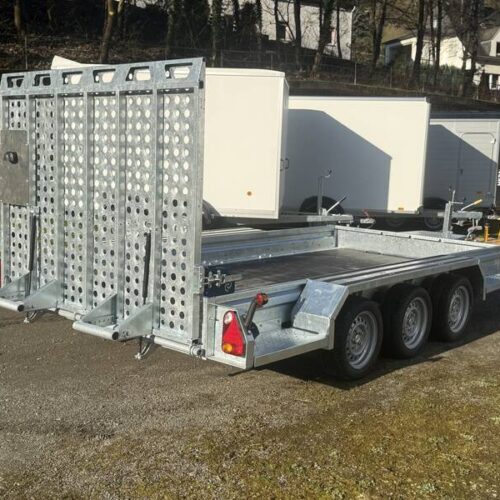 saris-magnum-s-400-182-3500-hinten Tieflader Saris Magnum S MG 400 182 3500 3 - 4 Meter Baumaschinenanhänger Tridem