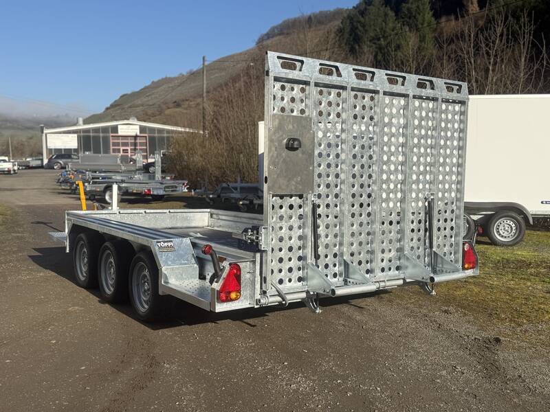 saris-magnum-s-heckrampe Tieflader Saris Magnum S MG 400 182 3500 3 - 4 Meter Baumaschinenanhänger Tridem