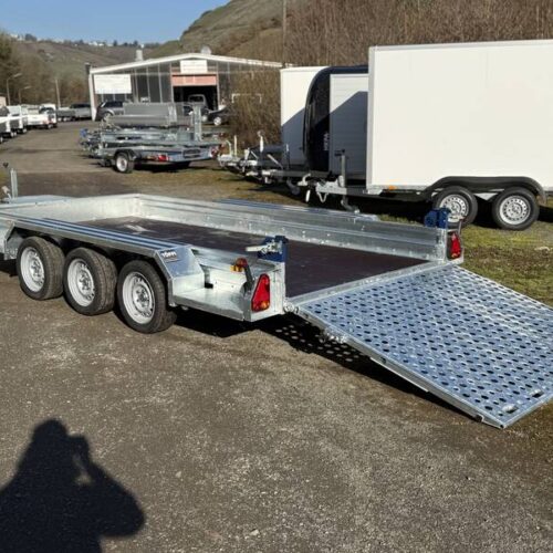 saris-magnum-s-tridem-hinten Tieflader Saris Magnum S MG 400 182 3500 3 - 4 Meter Baumaschinenanhänger Tridem