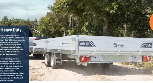 Kastenanhänger Saris PL 506 204 3500kg HD Heavy Duty niedrig Fahrwerk