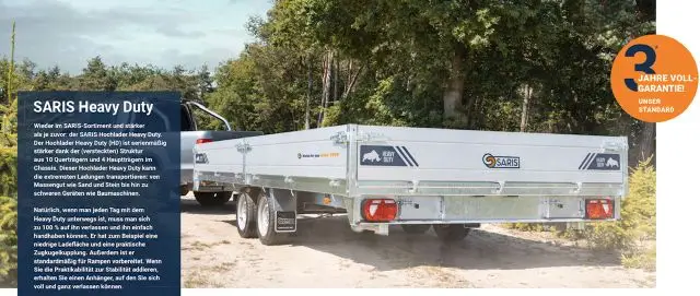 Kastenanhänger Saris PL 506 204 3500kg HD Heavy Duty niedrig Fahrwerk