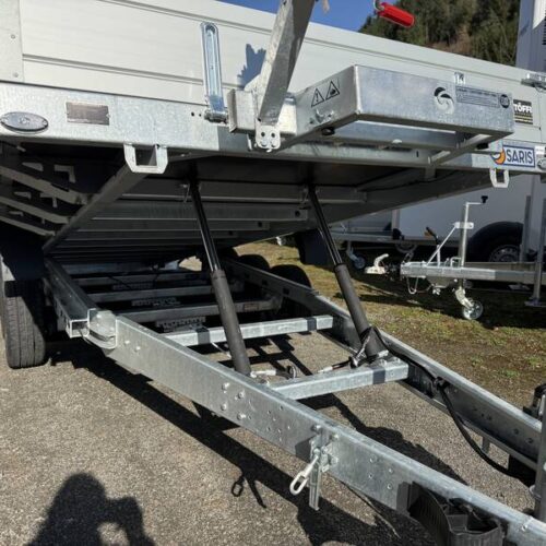 Autotransporter Saris TP 507 210 3500 3 Tridem mit Heckrampe kippbar und Aluwänden