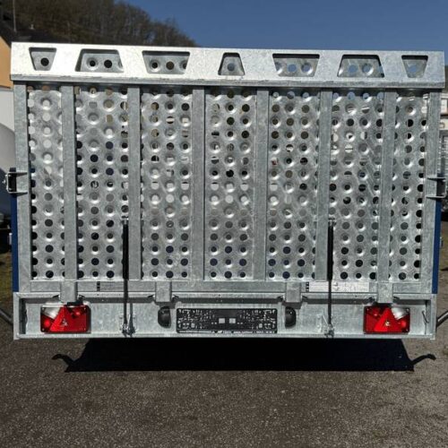 Autotransporter Saris TP 507 210 3500 3 Tridem mit Heckrampe kippbar und Aluwänden