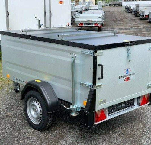 Kastenanhänger TPV KT-EU2 Kastenanhänger mit Deckel - Silbergrau-