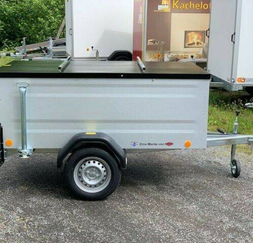 Kastenanhänger TPV KT-EU2 Kastenanhänger mit Deckel - Silbergrau-