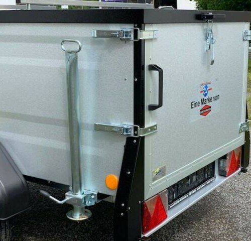 Kastenanhänger TPV KT-EU2 Kastenanhänger mit Deckel - Silbergrau-