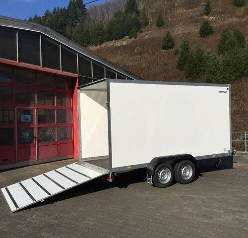 Kofferanhänger WM Meyer AZ 2740/185 S35 - 4 mtr. Koffer mit Heckrampe