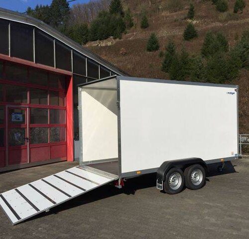 Kofferanhänger WM Meyer AZ 2740/185 S35 - 4 mtr. Koffer mit Heckrampe